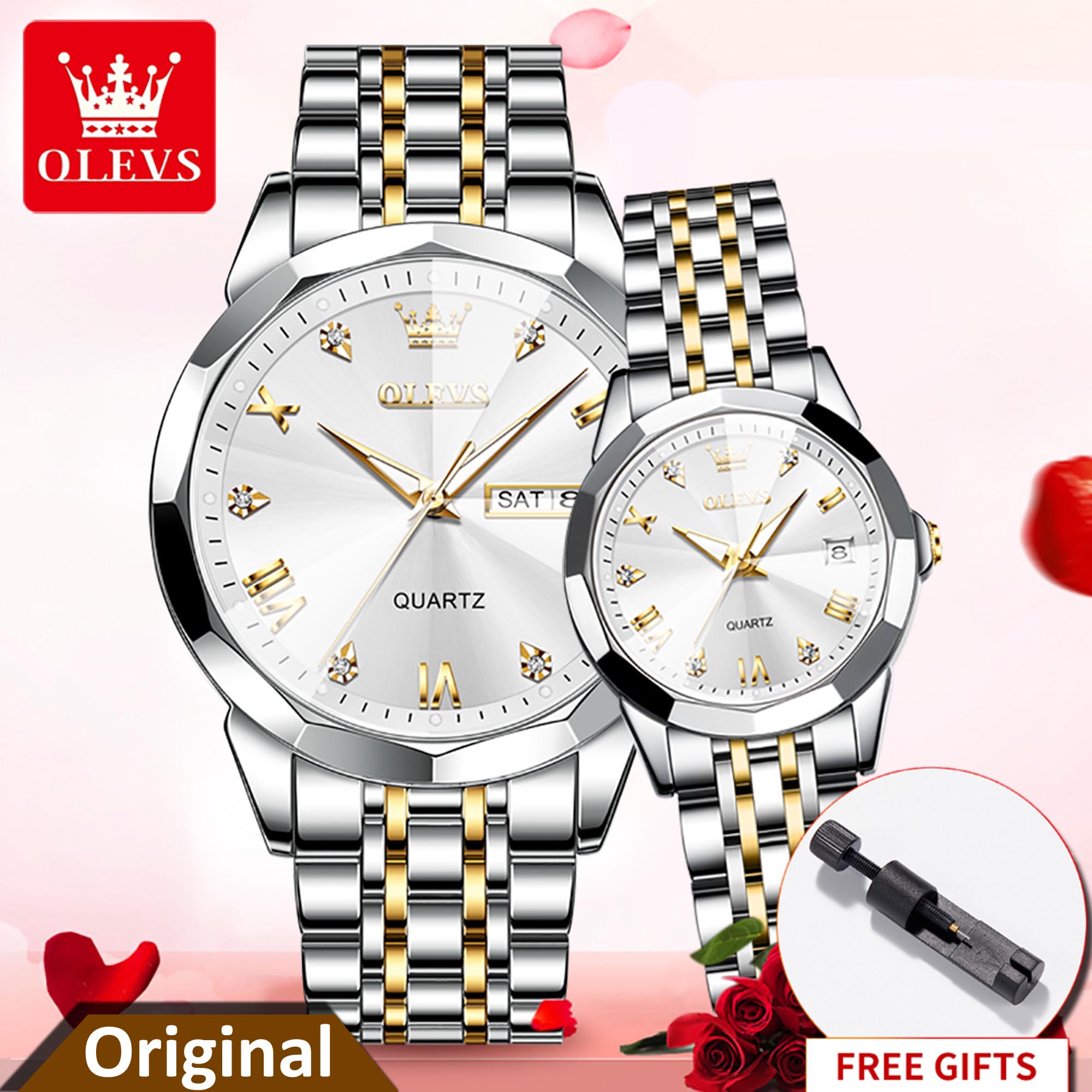 OLEVS 9931 Couple Watch for Men and Women